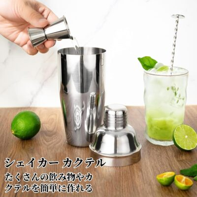 初心者のバーテンダー向けのエッセンシャルステンレススチールカクテルシェーカーセット 10 初心者のバーテンダー向けのエッセンシャルステンレススチールカクテルシェーカーセット
