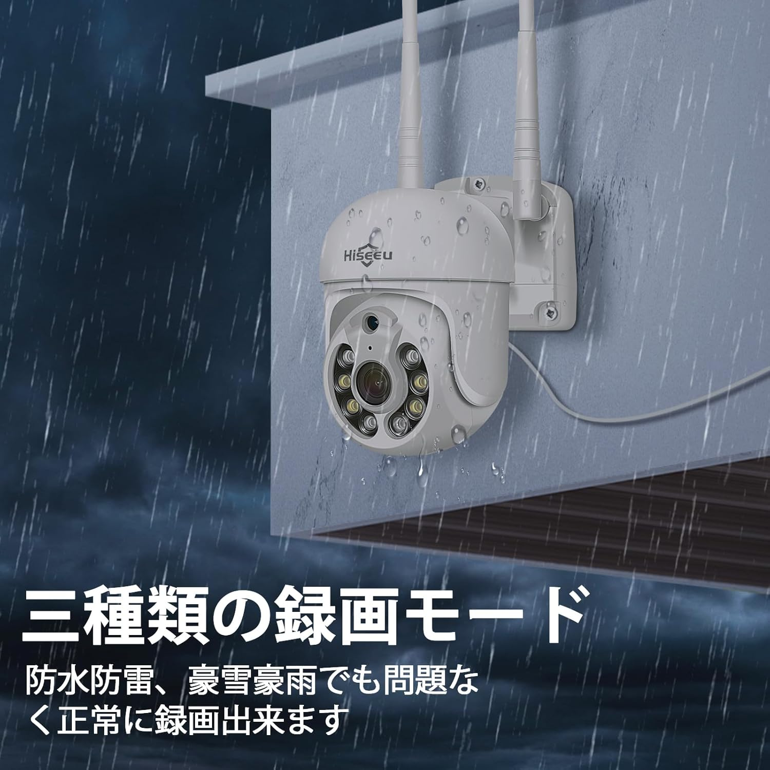 究極の家庭保護のためのAIモーション検出と1TB HDストレージを備えたスマートワイヤレスセキュリティカメラシステム。