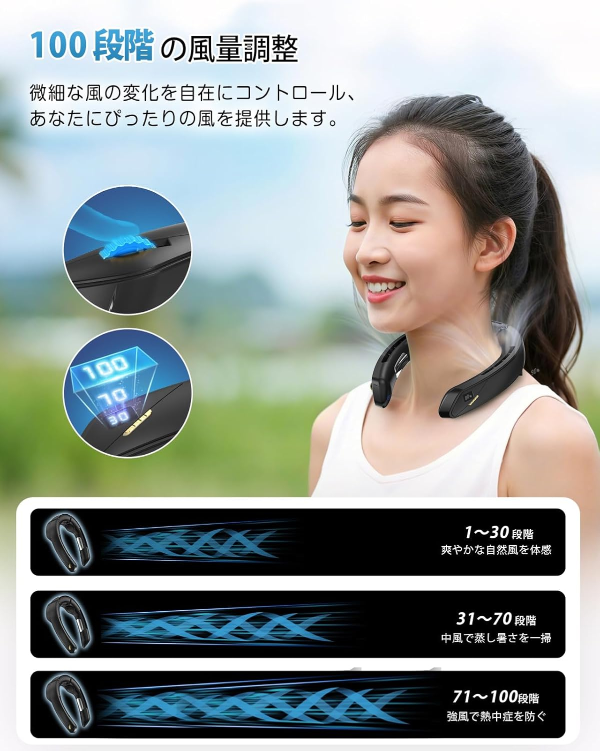 Home Marketplace2 16 Yoiiyo Coolcomfort:調整可能なエアフローと熱軽減のための長持ちするバッテリーを備えた究極のポータブルネックファン