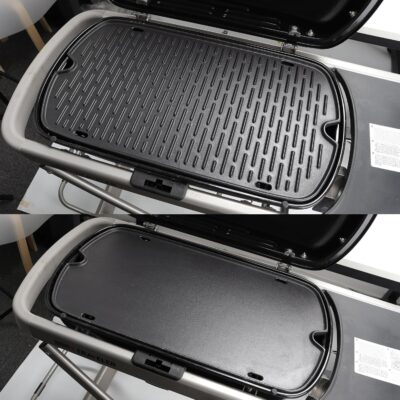 ウェーバートラベラーガスグリル用の汎用性の高い鋳鉄製グリドル - 外出中の料理に最適です! 10 ウェーバートラベラーガスグリル用の汎用性の高い鋳鉄製グリドル - 外出中の料理に最適です!